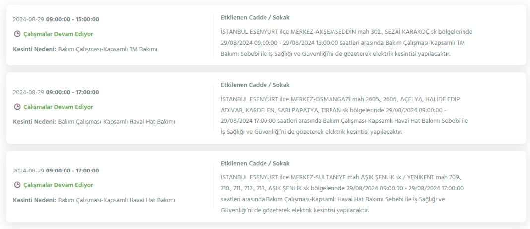 Gece yarısından itibaren başlıyor! İstanbul'un 20 ilçesinde 8 saati bulacak elektrik kesintisi 14